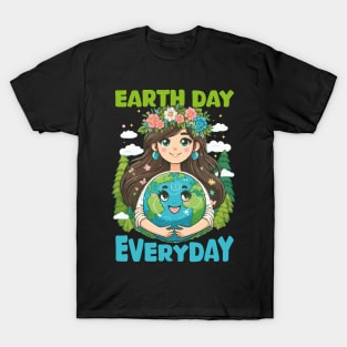 Earth Day Everyday Save the Planet Funny Kids Earth Day 2024 T-Shirt